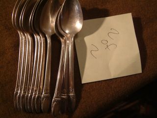 1847 Rogers Silverplate Flatware First Love Teaspoons 12 Pieces (2nd Of 2) photo