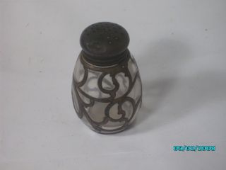 Alvin Sterling Silver Over Glass 1886 Salt Shaker Marked W86/w Early Mark photo
