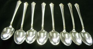 Heirloom Sterling Damask Rose - 8 Tea Spoons photo