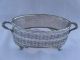 Charming Oval Pierced Silver Plated Bread Basket Epns B.  P.  Co Baskets photo 2