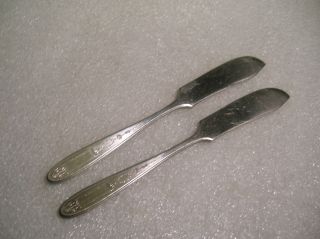 Rogers Grosvenor Pattern 2 Individual Butter Spreader Knives 1921 photo