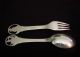 Danish Sterling Silver 925 S 2 Piece Chrildrens Spoon And Fork Figural Scandinavia photo 5