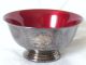 Vintage Reed & Barton 102 Silverplate Dark Red Enamel Paul Revere Bowl,  Exc. Bowls photo 2