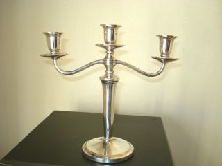Lovely Small Silver Plated Candelabra photo