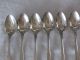6 Antique Spoons,  Nickle Sliver,  Small Spoons 4 3/4 
