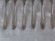 6 Antique Spoons,  Nickle Sliver,  Small Spoons 4 3/4 