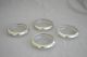 4 Vintage Crown Sterling Silver And Glass Coasters Ashtrays Dishes & Coasters photo 1