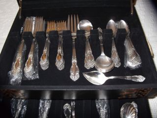 Reed & Barton Tiger Lily/festivity Silverplate 12 Place Settings + 9 Serv Pieces photo