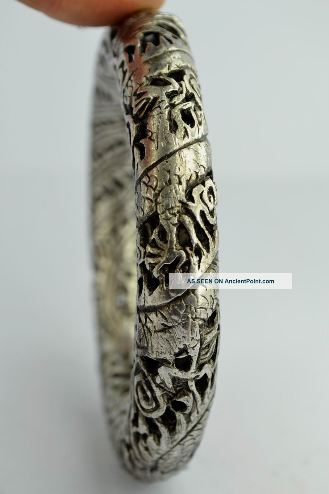 China Collectibles Old Handwork Tibet - Silver Dragon Wonderful Bracelet Other photo