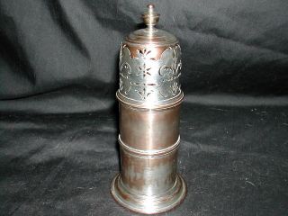 Antique 19th C Silver On Copper Muffineer Sugar Shaker photo