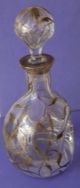 Silver Overlay Resist Decanter Floral Vintage Recessed Dimple All Bottles, Decanters & Flasks photo 5