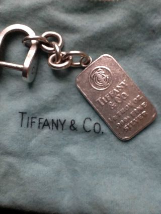 Tiffany & Co.  Vintage Key Chain Rare Stirrup Shackle.  999 Fine Silver photo