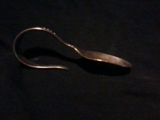 Vintage Silverplate Curved Baby Spoon Stamped 
