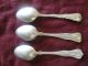 3 Vintage Silver Plate Gorham Kings Demitasse Baby Salt Condiment Spoons 1835 Mixed Lots photo 1