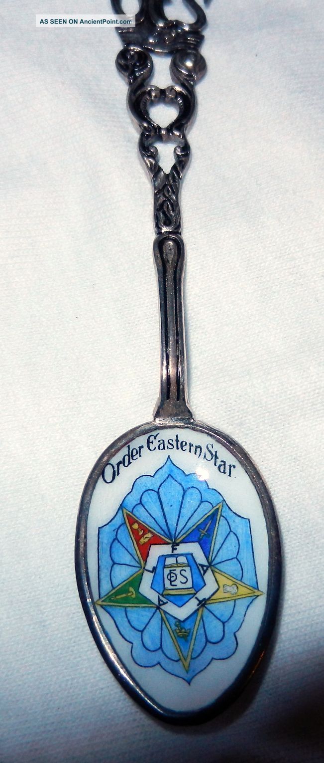 Order Of Eastern Star Enameled Spoon 25 Years Commemorative,  Nr Souvenir Spoons photo