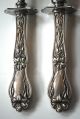 Frank Whiting Lily Sterling Silver Fork And Knife Carving Set 1910 Gorham, Whiting photo 3