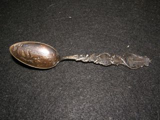 Philadelphia Penn Treaty Lenape Indians Sterling Souvenir Spoon By Simons Bros. photo