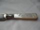 Etched Fancy Cake Knife,  Silver Mount And Mother - Of - Pearl Handle,  Old Other photo 3