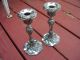 1906 Pair Art Nouveau Superior Silver Candlesticks Holders Flowing Grapes Leaves Candlesticks & Candelabra photo 1