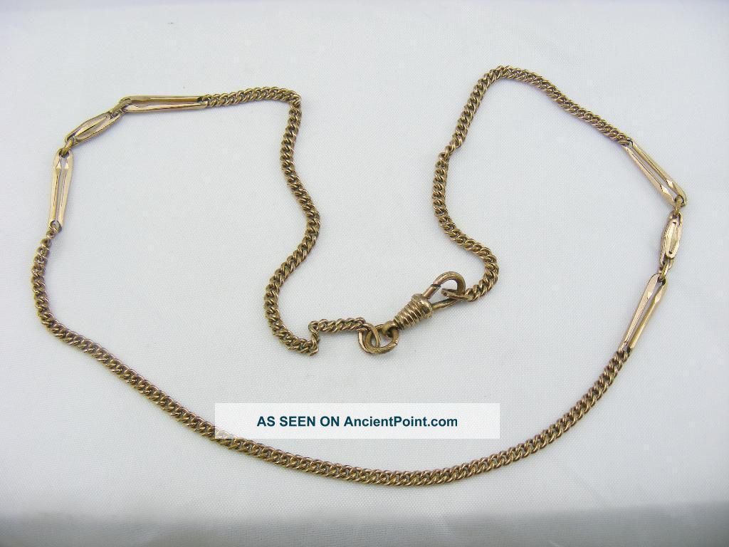 Antique Victorian 9ct Rose Rolled Gold Necklace Chain Uncategorized photo