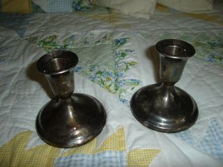 2 International Silver Company Candle Holders Stickers On Bottom photo