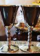 Silverplate Wine Chalices / Goblets From Spain With Tray.  Beautifully Ornate Cups & Goblets photo 1