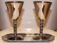 Silverplate Wine Chalices / Goblets From Spain With Tray.  Beautifully Ornate Cups & Goblets photo 4