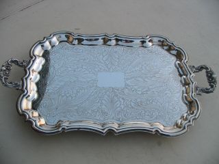 Pre - Owned Leonard Silver Footed Waiter Tray Buffet Butler Serving Tray 14 