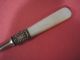 Antique Mother Of Pearl & Sterling Silver Caviar Serving Spoon Other photo 4