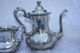 Antique Ornate Silver Plate Poole Silver Co.  Pattern 938 Teapot And Creamer Set Tea/Coffee Pots & Sets photo 3