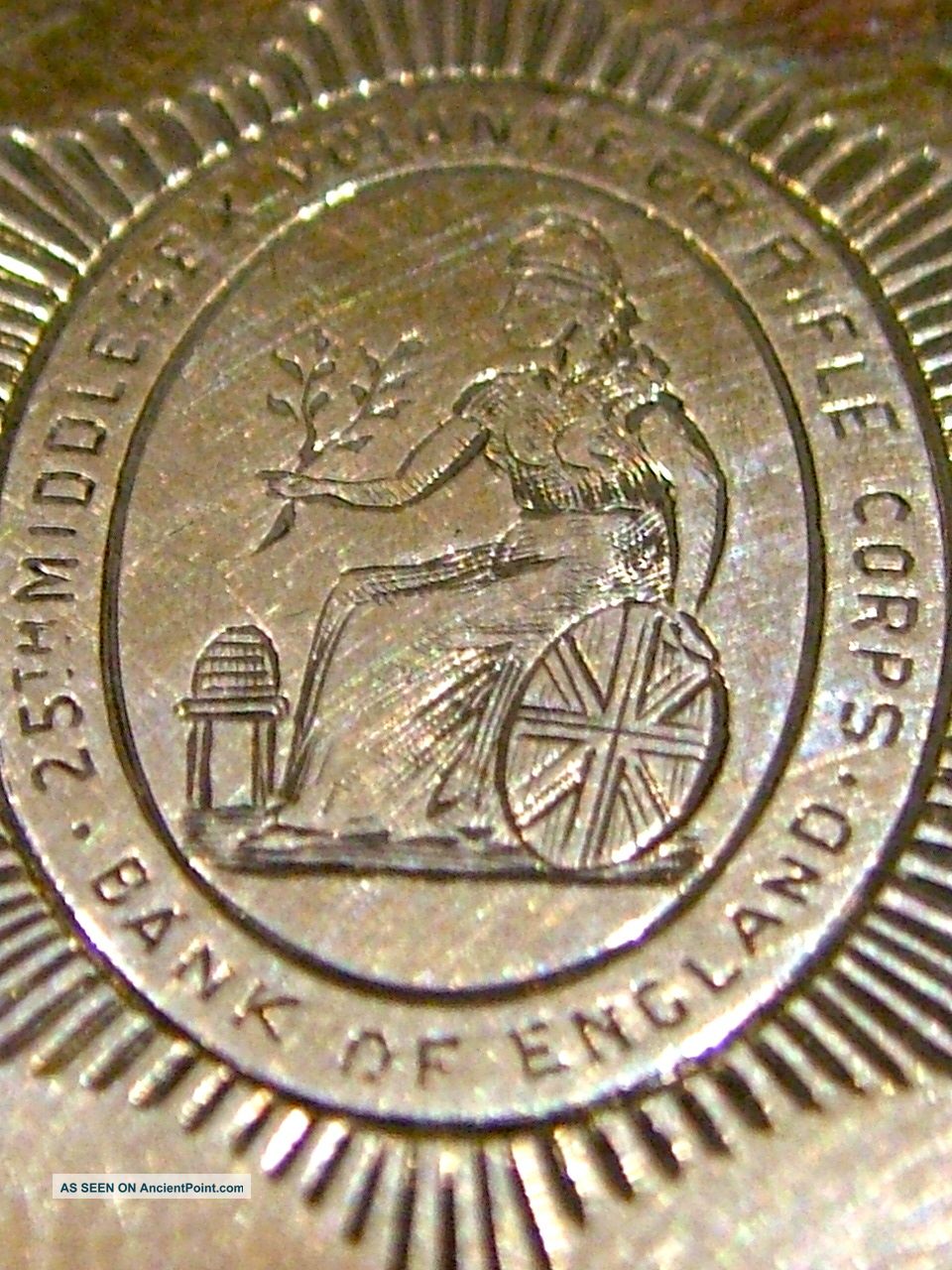 Soild Silver Cigarette Case Hm1907 25th Middx Rifle 103g Military Not Scrap Nr Other photo