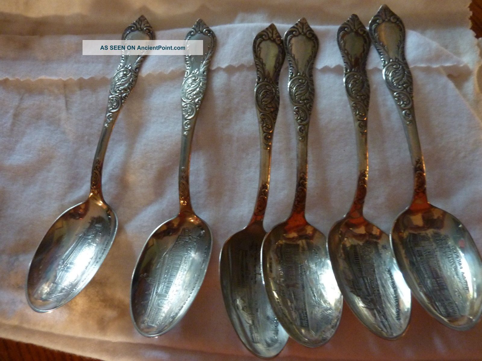Antique Silverplate Souvenir Spoons By Leonard Mfg Co,  Ai Oneida/Wm. A. Rogers photo