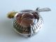 Russian Vintage Silver Pl.  Salt Cellar With Spoon Russia photo 3