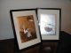 Pair Of Asian Paintings On Silver Foil - Signed By Artist Dishes & Coasters photo 2