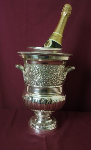 Royal Castle Double Silver Plated Sheffield Wine & Champagne Chiller photo