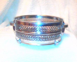 Vintage;art Deco;ornate Double Handled ;footed Bowl Holder;; photo