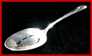 Vint.  Pierced Silver Tablespoon Serving Spoon Romance Silverplate 1952 Flatware photo