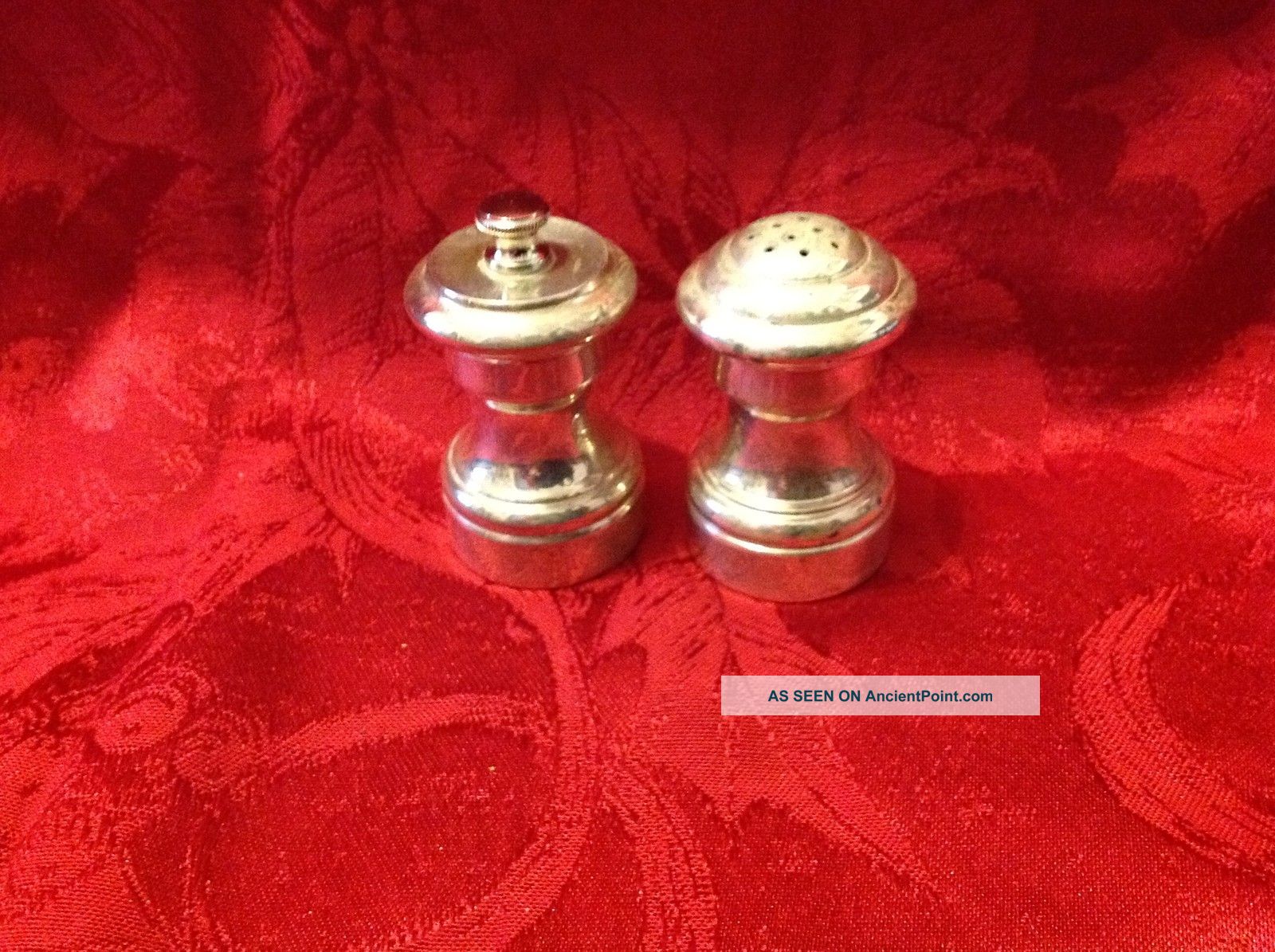 Empire Sterling Silver Salt & Pepper Mill Made In Italy Salt & Pepper Shakers photo