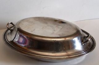 Vintage 2pc Gorham Silver Silverplated Oval Shape Vegetable Bowl W/ Lid Cover photo