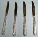 4 Bellfontaine Dinner Knives - So Ornate 1973 Rogers - - Clean & Table Ready Other photo 1