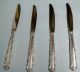 4 Bellfontaine Dinner Knives - So Ornate 1973 Rogers - - Clean & Table Ready Other photo 2