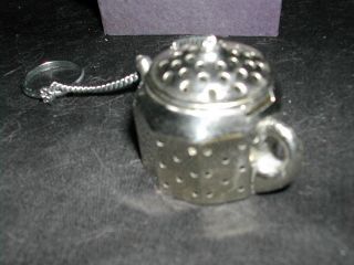 Silverplated Teaball Stainer Infuser Teapot Shape photo
