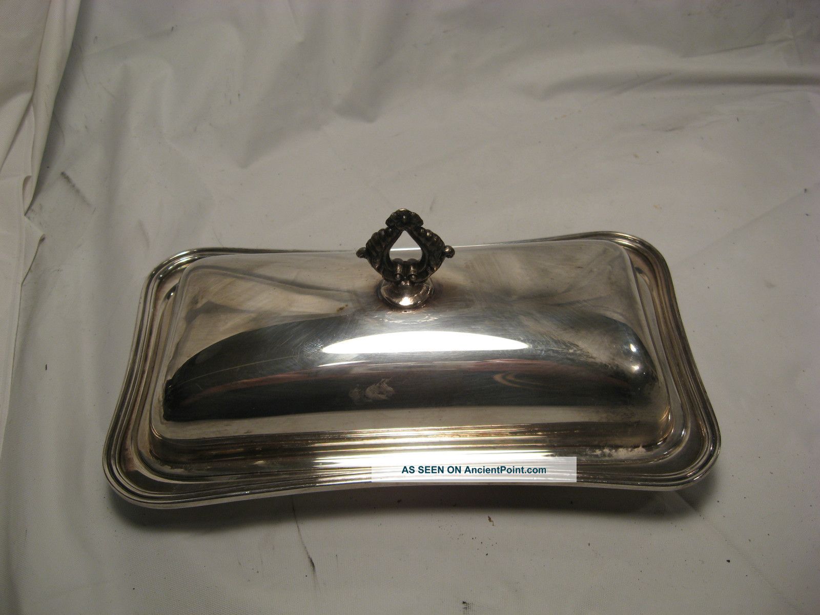Antique 3 Piece Butter Dish By Crescent 4079p - Simple Elegant Lines Butter Dishes photo