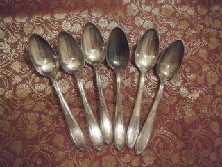 Wm A.  Rogers A1 Plus (oneida) Silverplate Tea Spoons,  Set Of 6 photo