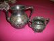 Victor Silver Co.  Quadruple Plate Open Tea Coffee Pot And Open Sugar Bowl Creamers & Sugar Bowls photo 3
