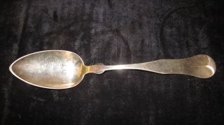 19th Century Coin Silver Serving Spoon Newell Harding Haverhill Massachusetts photo