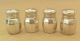 Set Of 4 Sterling Silver Salt & Pepper Shakers Protective Liners Empire Unused Salt & Pepper Shakers photo 1