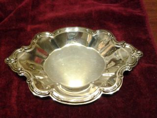 Small Silver Plated Serving Tray.  Very Shiny.  Vintage photo