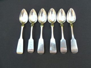 A.  Rifenberg Waring 6 Coin Silver Tea Spoons Monogrammd photo