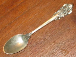 Sterling Silver Wallace Grande Baroque Demitasse Spoon.  435 Toz photo